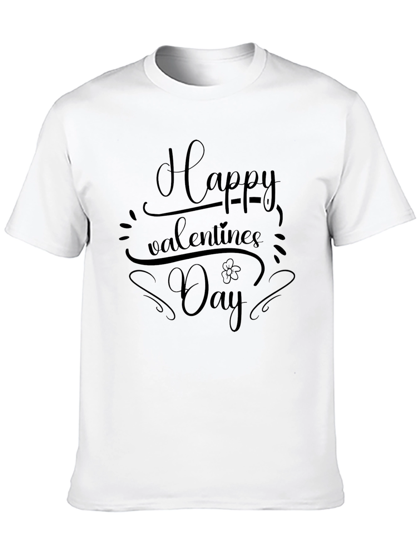 Camiseta Negra Feliz Día de San Valentín