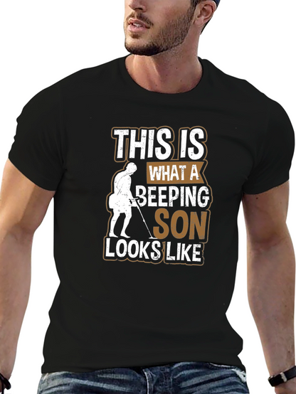 Camiseta Negra: Hijo Detector de Metales