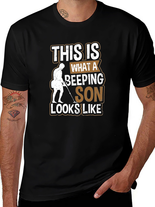 Camiseta Negra: Hijo Detector de Metales
