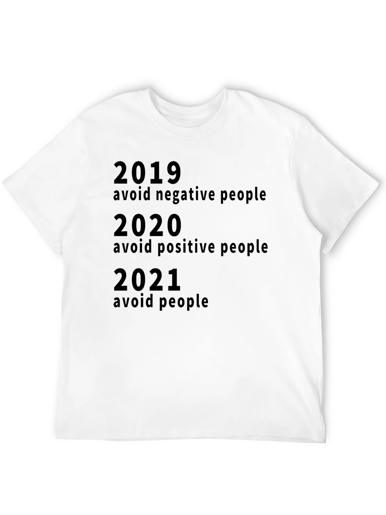 Camiseta Negra Humor Pandemia Años Evitar Gente