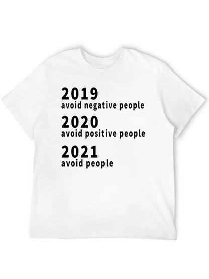 Camiseta Negra Humor Pandemia Años Evitar Gente