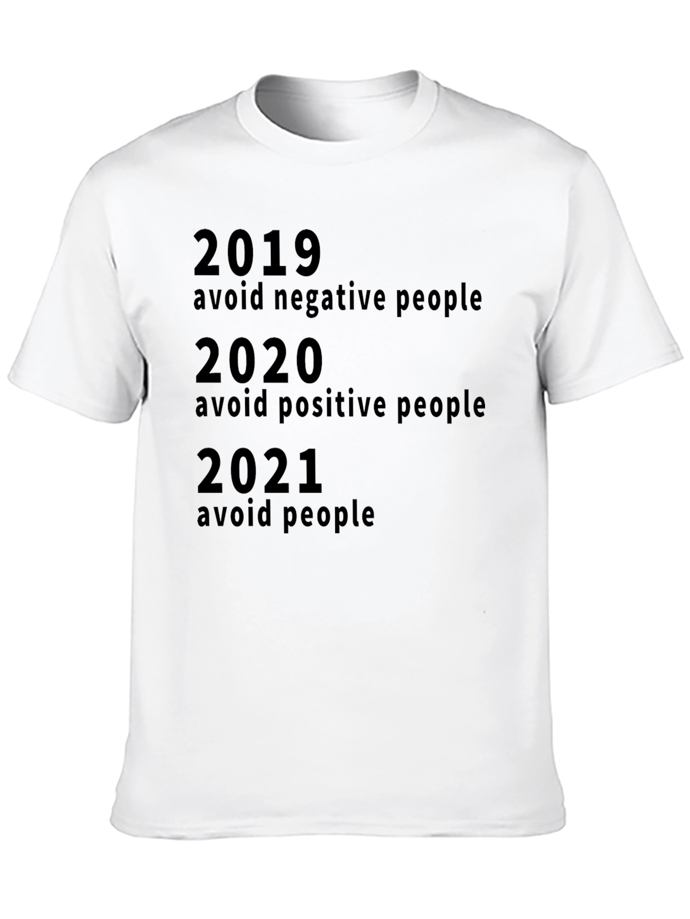 Camiseta Negra Humor Pandemia Años Evitar Gente