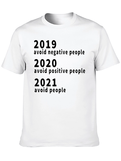 Camiseta Negra Humor Pandemia Años Evitar Gente