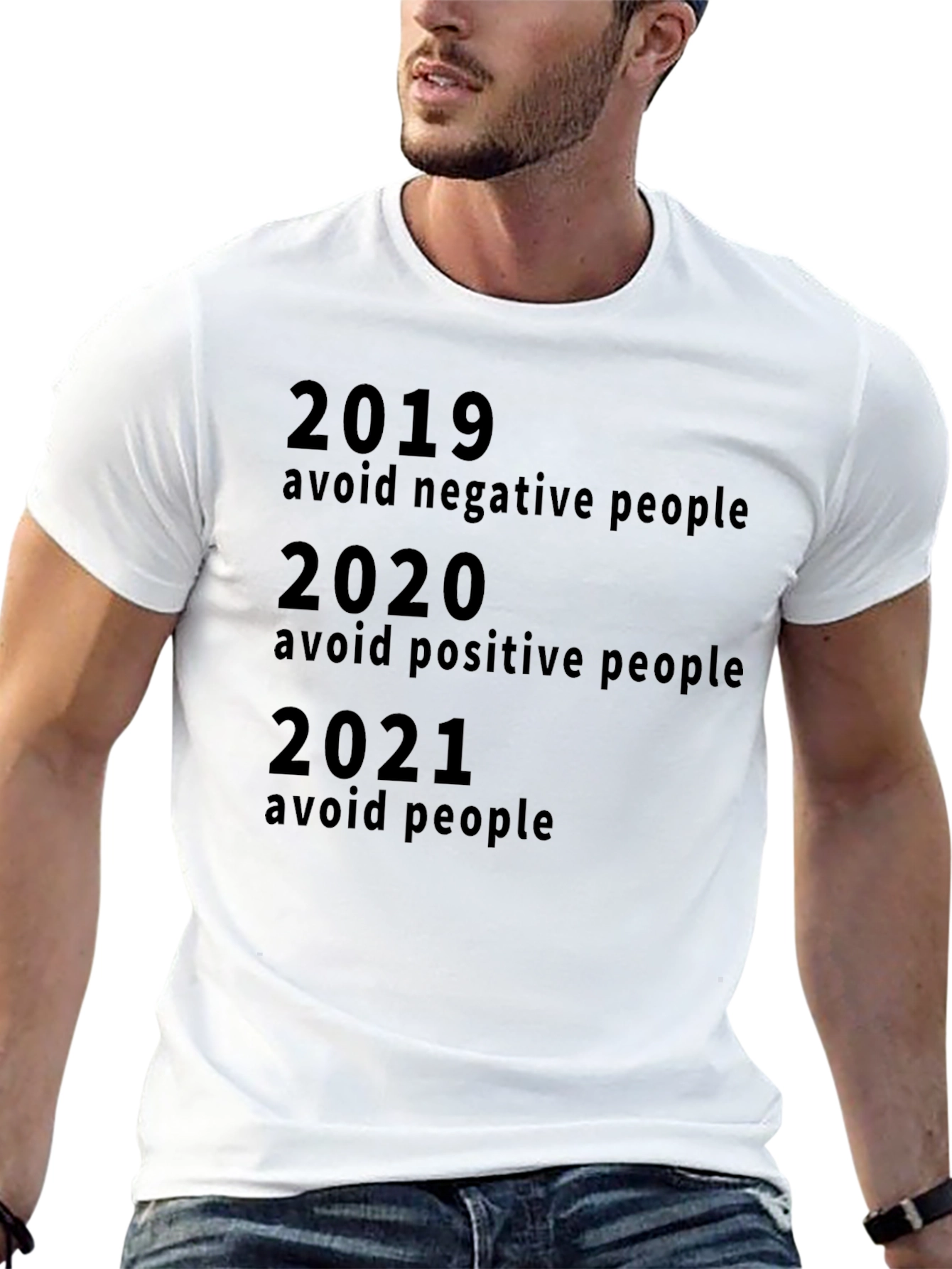 Camiseta Negra Humor Pandemia Años Evitar Gente