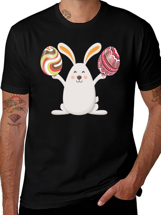 Camiseta Conejo de Pascua con Huevos Decorados
