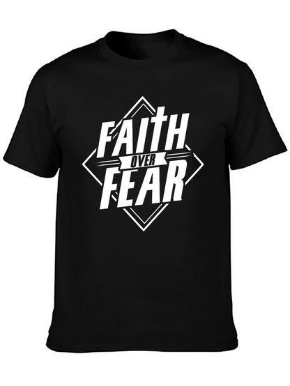 Camiseta Negra: Fe Sobre Miedo