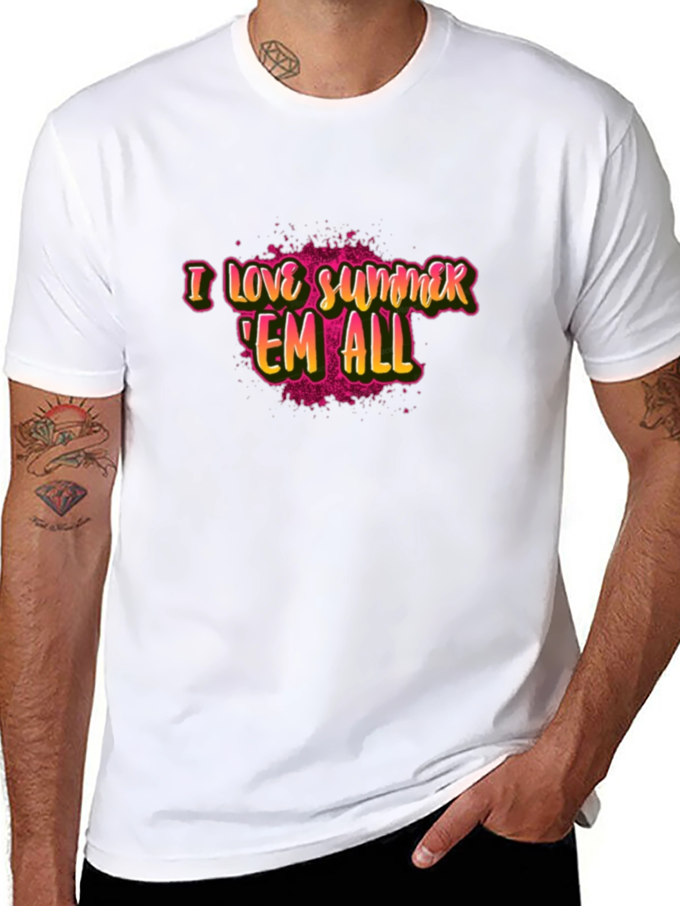 Camiseta Negra I Love Summer