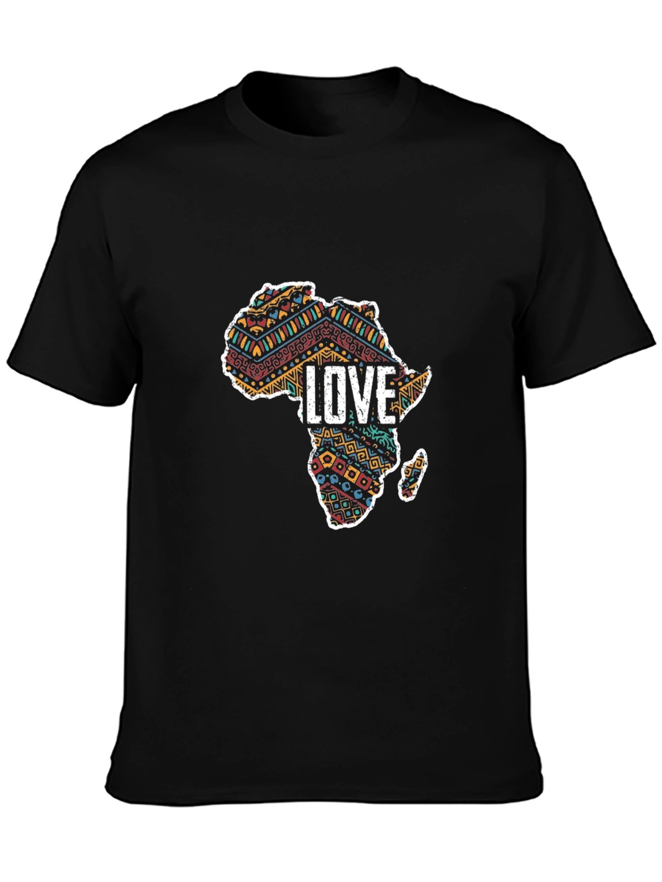 Camiseta Negra Mapa África Amor