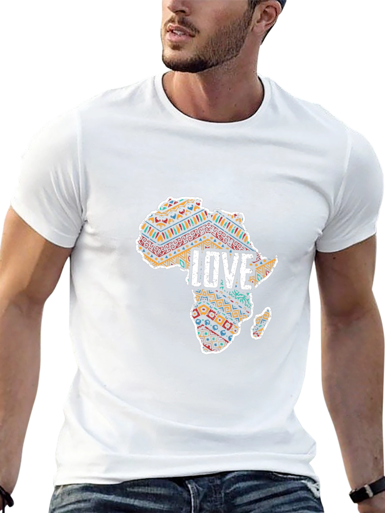Camiseta Negra Mapa África Amor