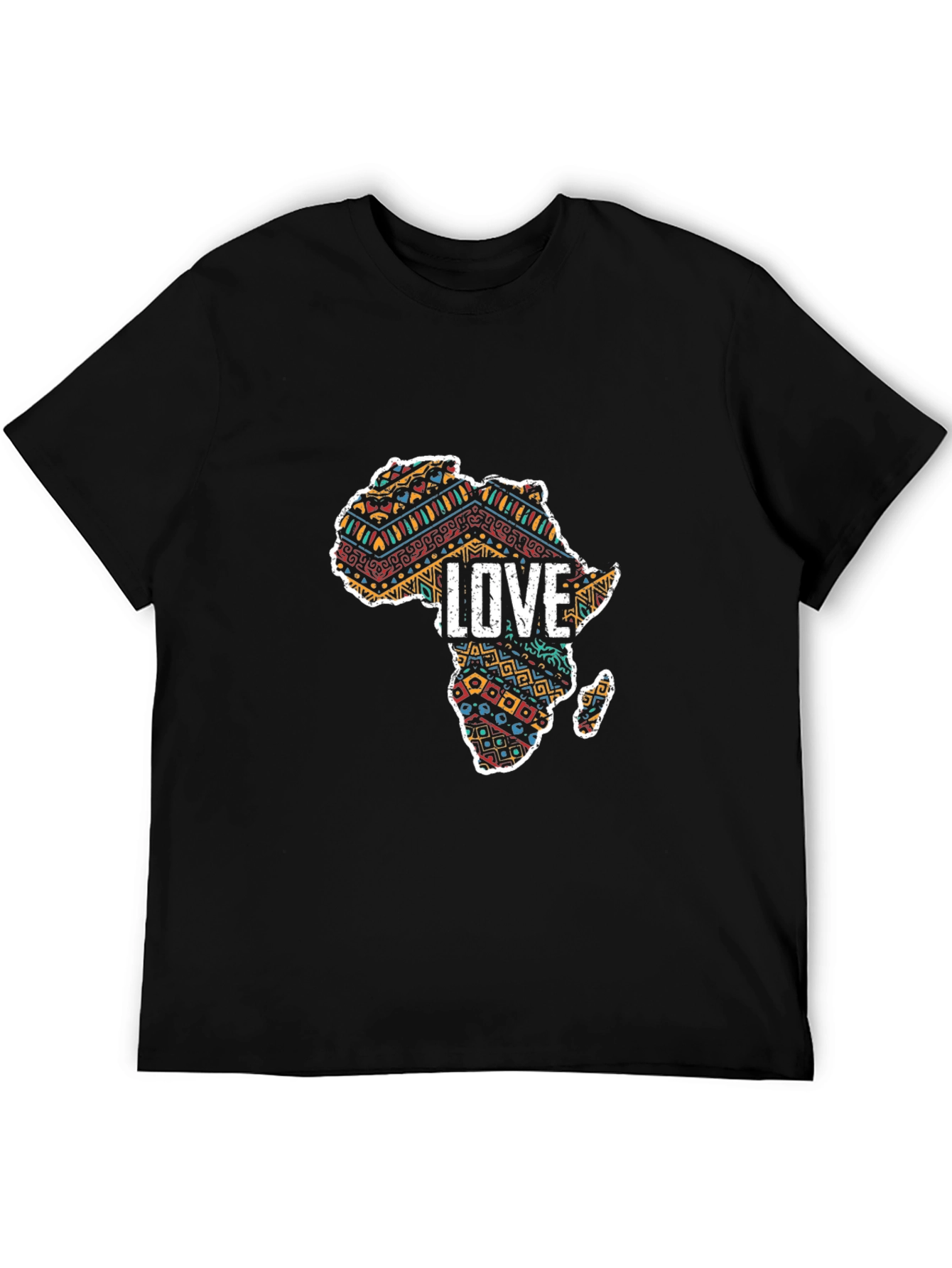 Camiseta Negra Mapa África Amor