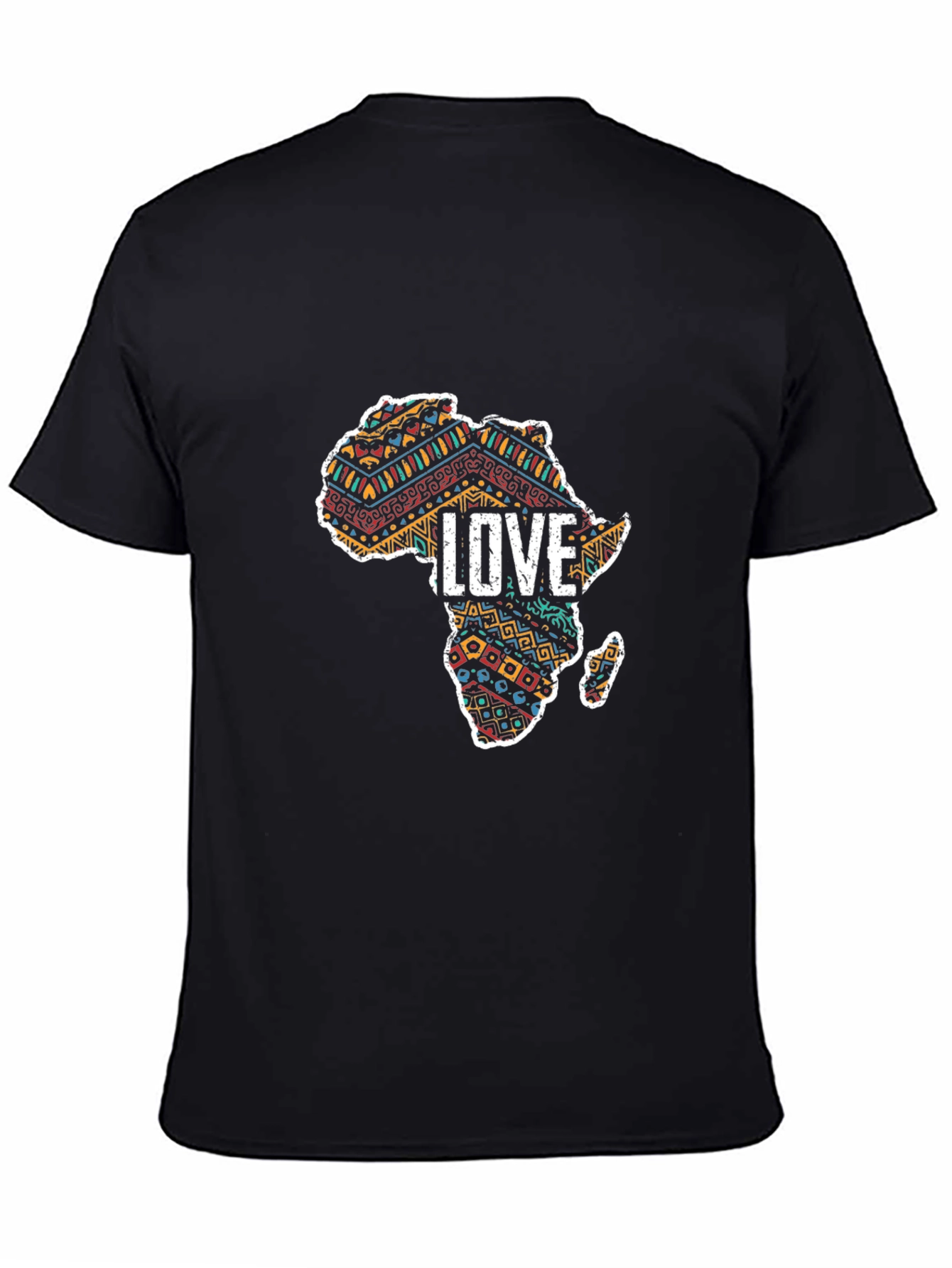 Camiseta Negra Mapa África Amor