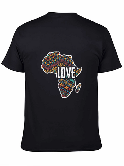 Camiseta Negra Mapa África Amor