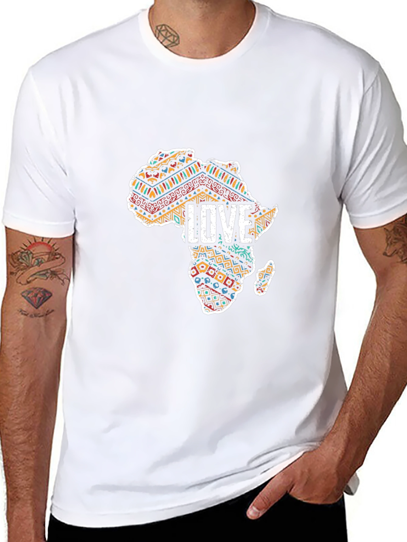 Camiseta Negra Mapa África Amor