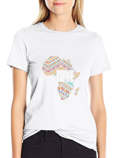 Camiseta Negra Mapa África Amor