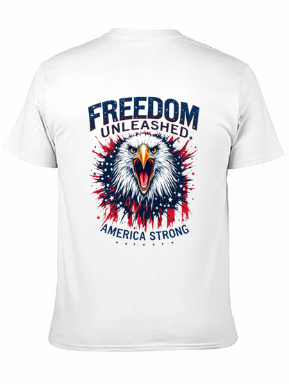 Camiseta Negra: Libertad y Fuerza Americana