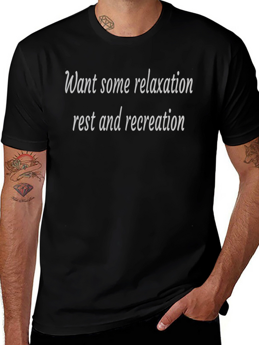 Camiseta Negra: Relax Descanso y Recreación