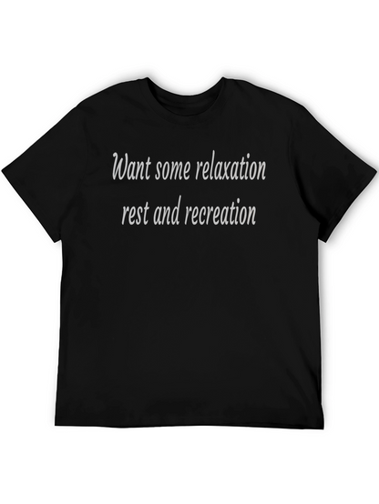 Camiseta Negra: Relax Descanso y Recreación