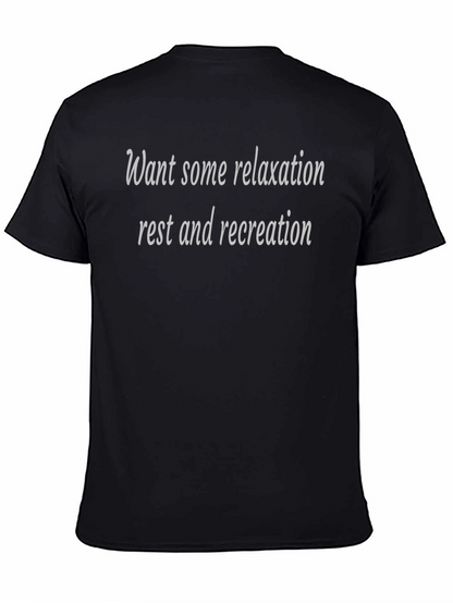 Camiseta Negra: Relax Descanso y Recreación