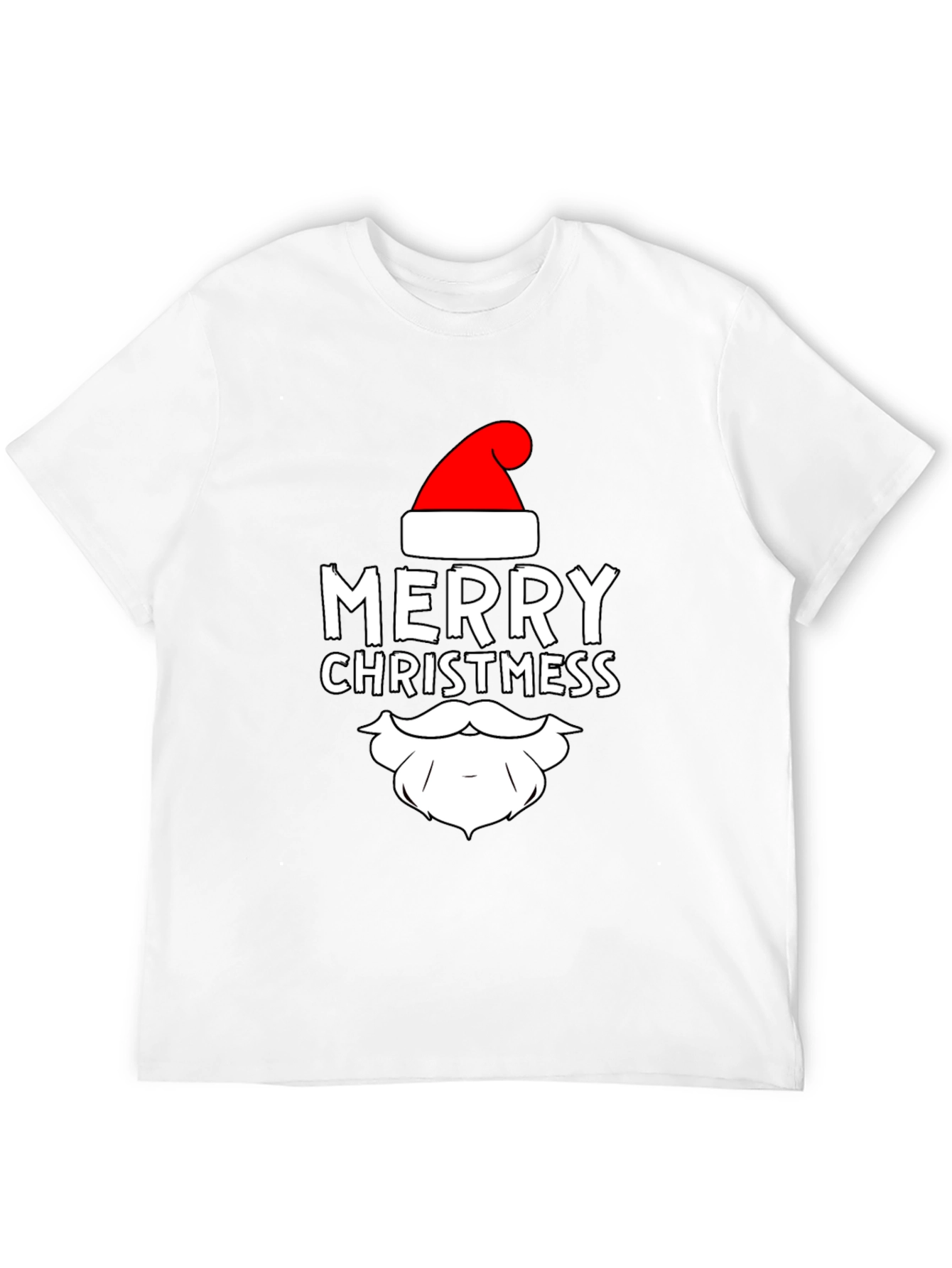 Camiseta Negra Navideña Merry Christmas para Hombre