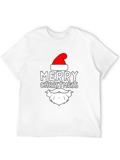 Camiseta Negra Navideña Merry Christmas para Hombre