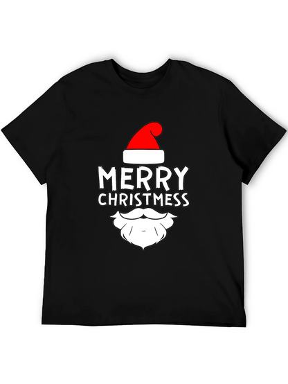 Camiseta Negra Navideña Merry Christmas para Hombre
