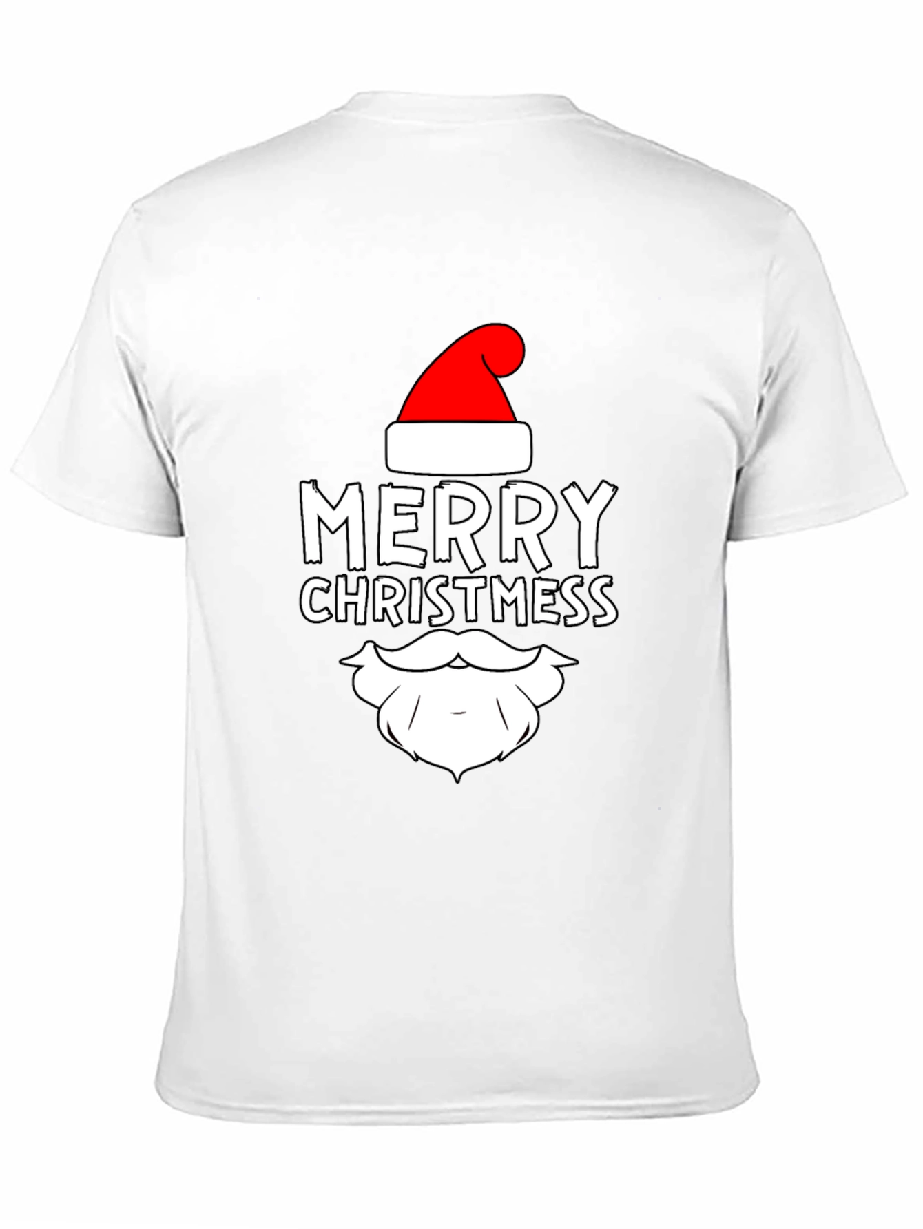 Camiseta Negra Navideña Merry Christmas para Hombre