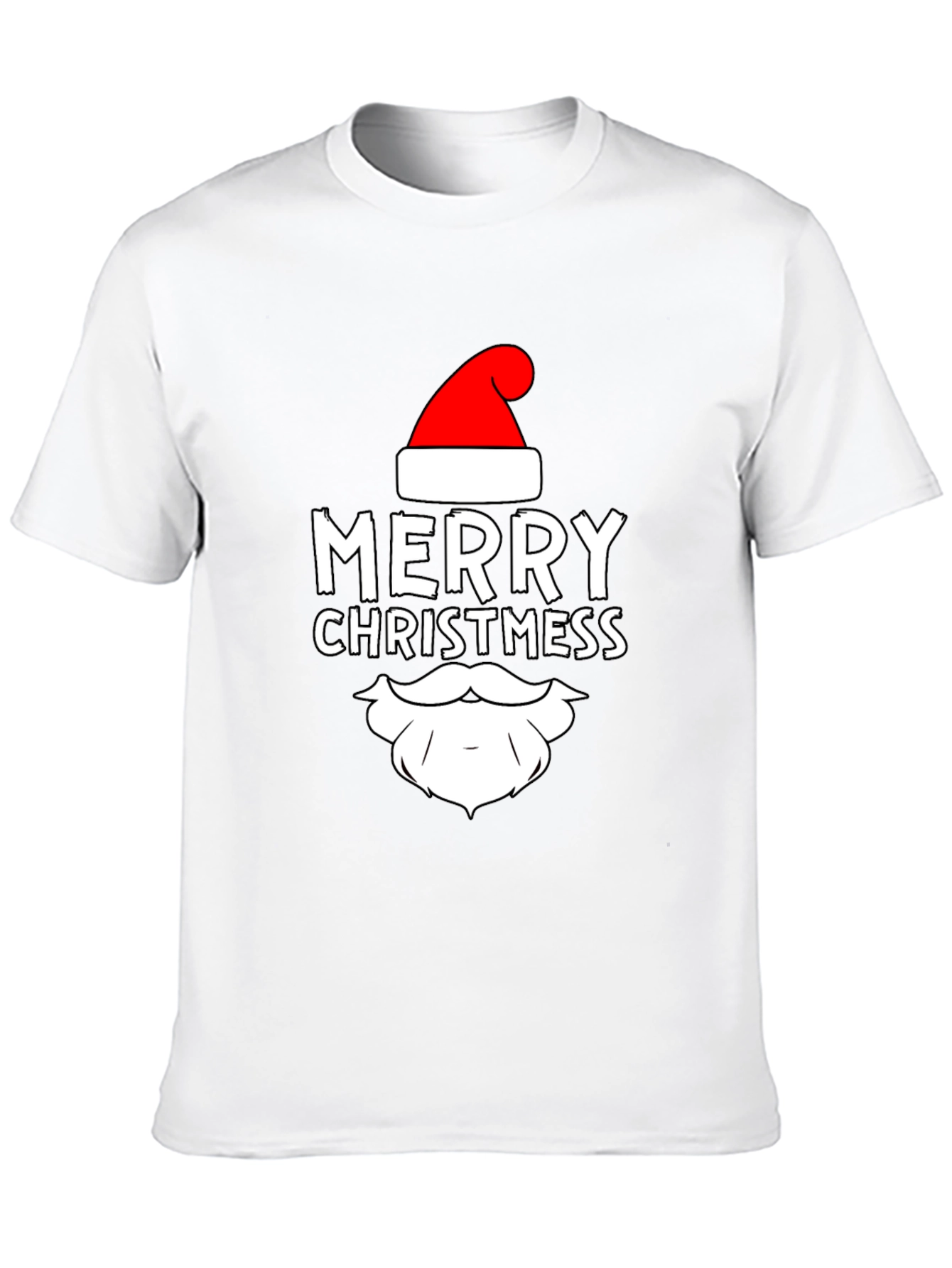 Camiseta Negra Navideña Merry Christmas para Hombre