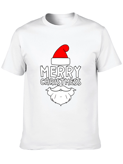 Camiseta Negra Navideña Merry Christmas para Hombre