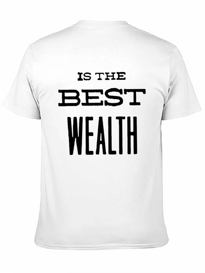 Camiseta Negra: Salud es la Mejor Riqueza