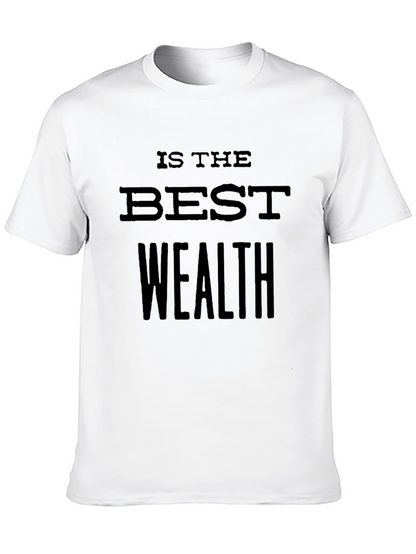 Camiseta Negra: Salud es la Mejor Riqueza