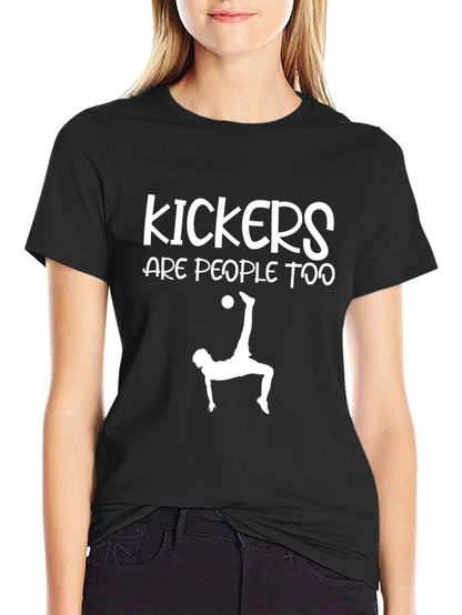 Camiseta Negra: Kickers Are People Too