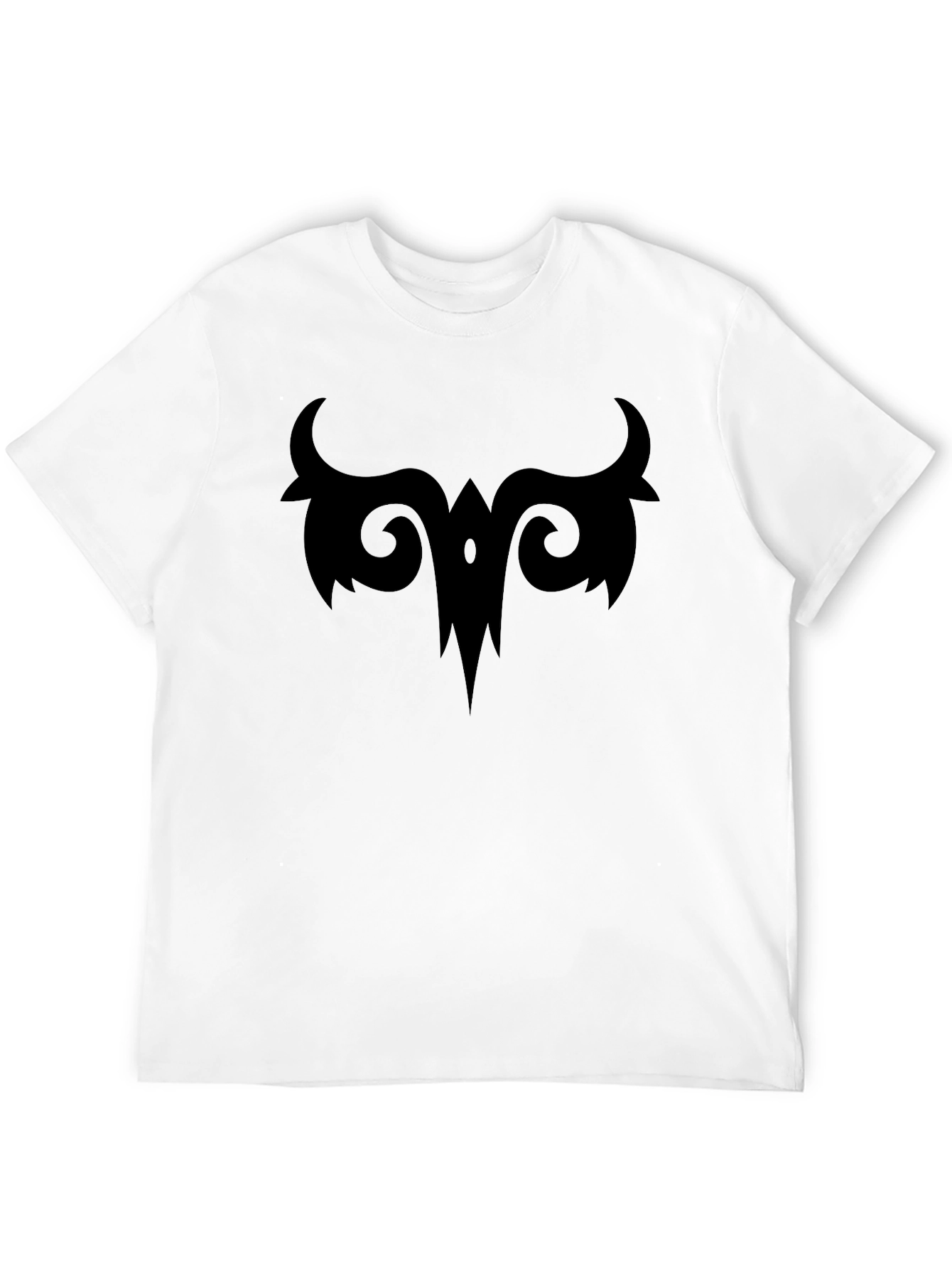 Camiseta Negra con Diseño Abstracto Tribal