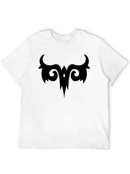 Camiseta Negra con Diseño Abstracto Tribal