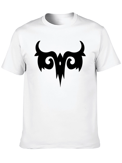 Camiseta Negra con Diseño Abstracto Tribal