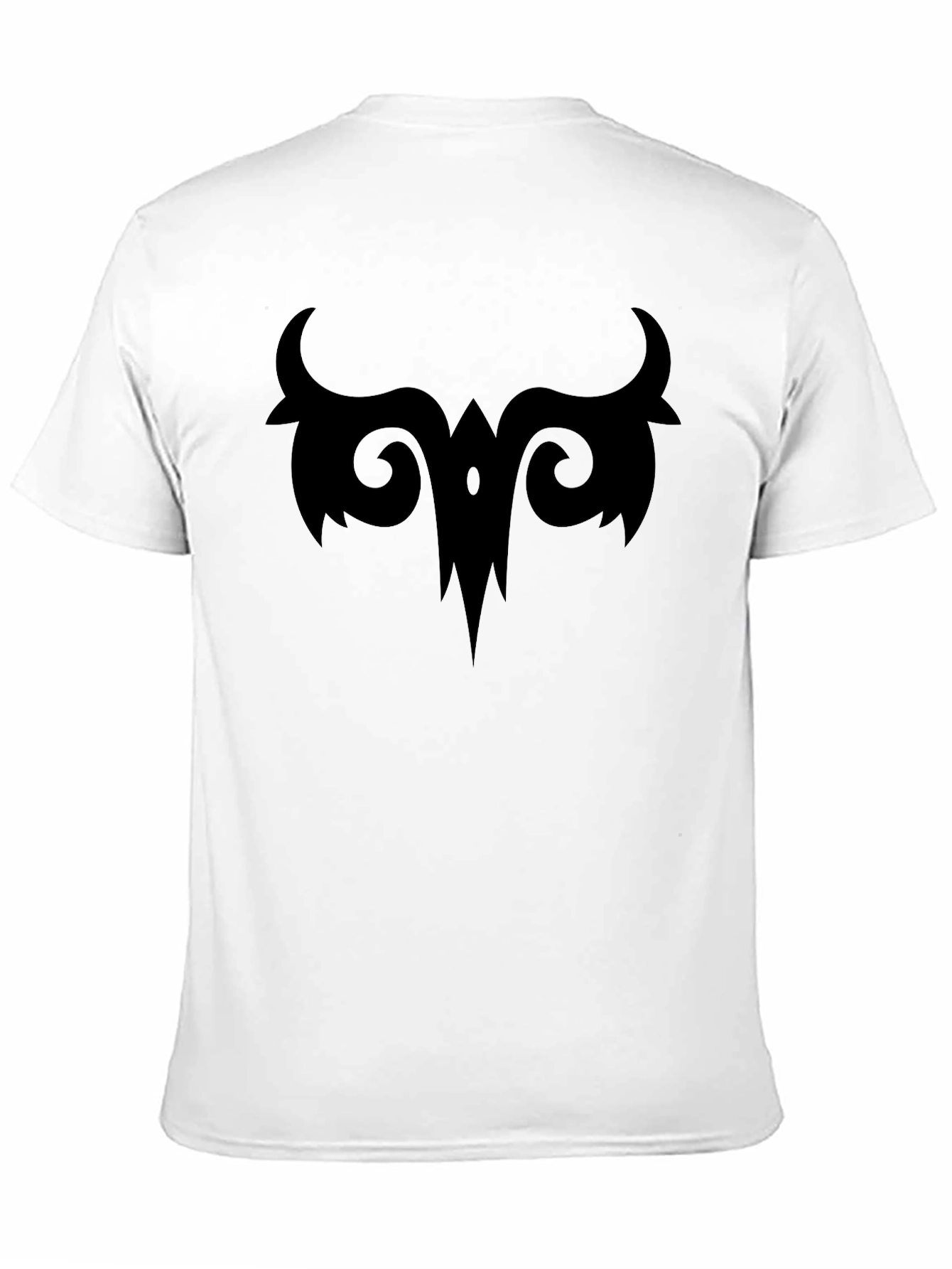 Camiseta Negra con Diseño Abstracto Tribal