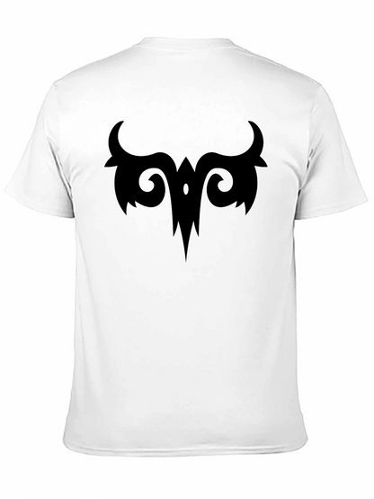 Camiseta Negra con Diseño Abstracto Tribal