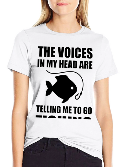 Camiseta Negra: Las Voces Me Dicen Pesca