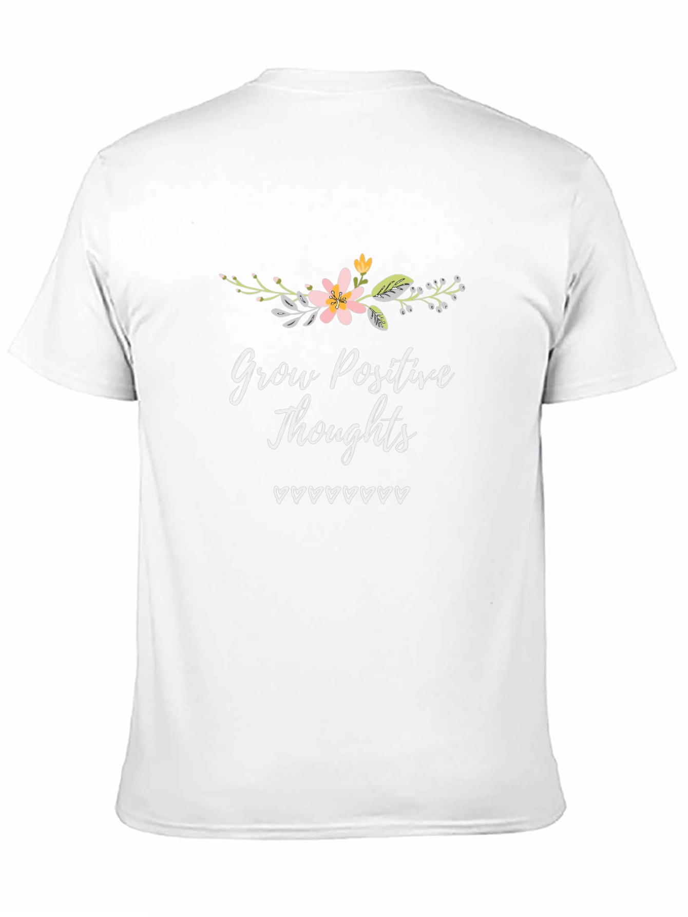 Camiseta Negra con Diseño Floral y Mensaje Positivo