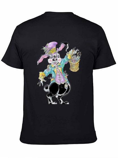 Camiseta con diseño de conejo pintor