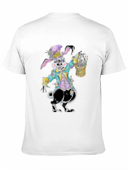 Camiseta con diseño de conejo pintor