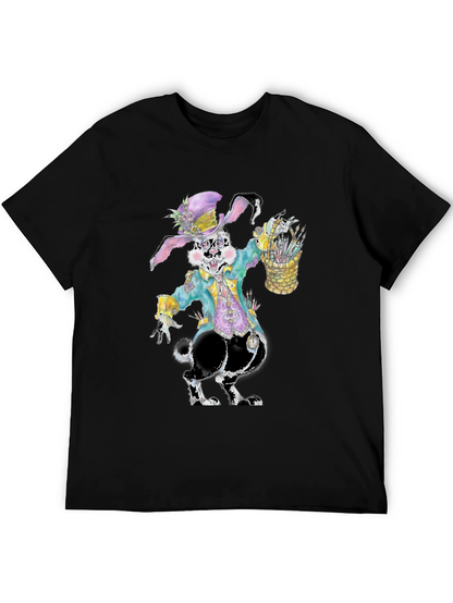 Camiseta con diseño de conejo pintor