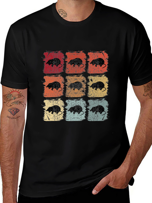 Camiseta Retro con Diseño de Topos para Hombre