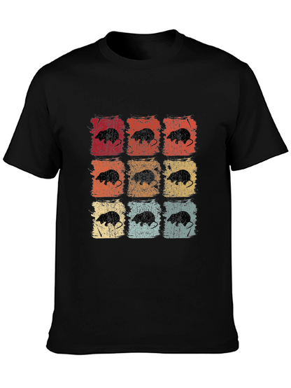 Camiseta Retro con Diseño de Topos para Hombre