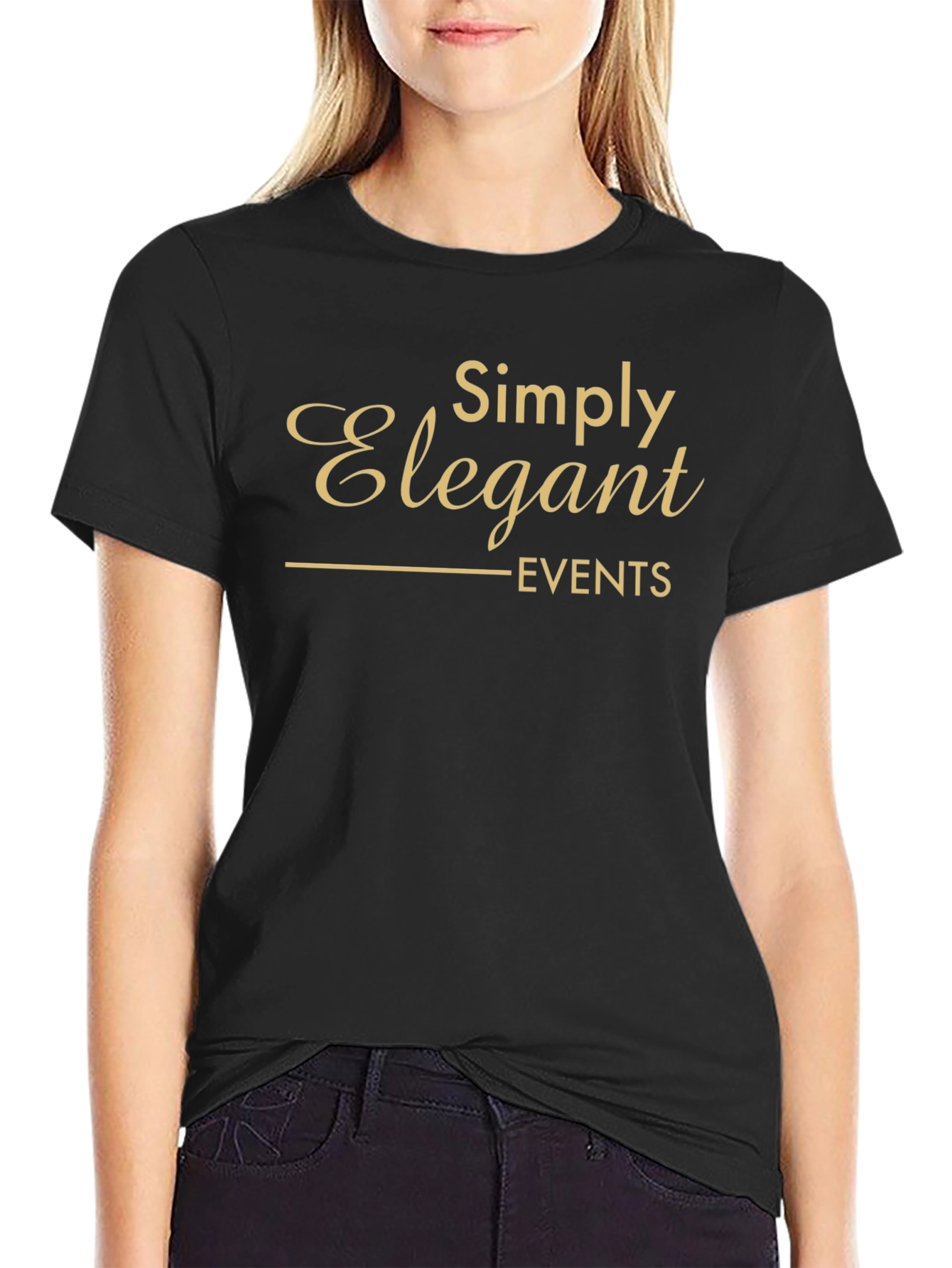 Camiseta Negra Elegante para Eventos