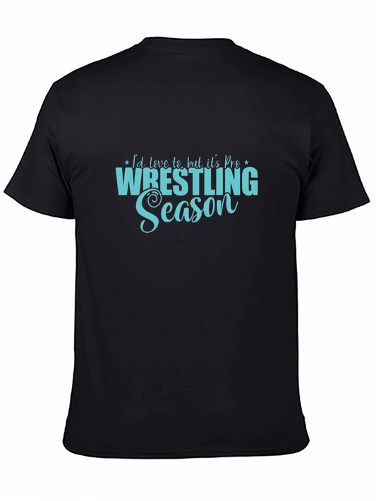 Camiseta Negra Wrestling Season para Hombre