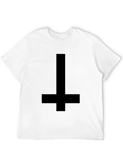 Camiseta Negra Cruz Invertida para Hombre