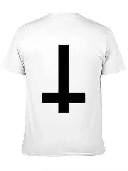 Camiseta Negra Cruz Invertida para Hombre