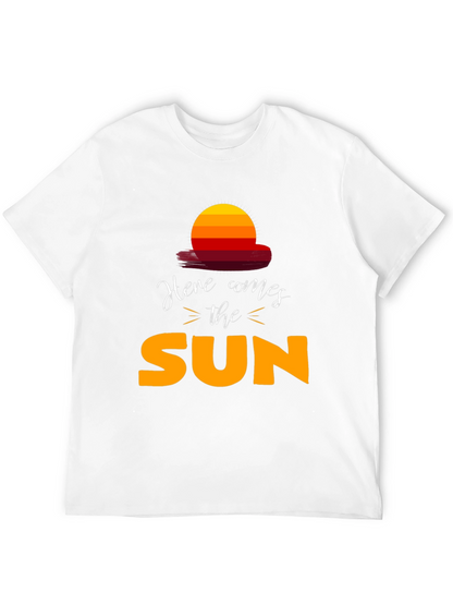 Camiseta Negra Here Comes The Sun Unisex