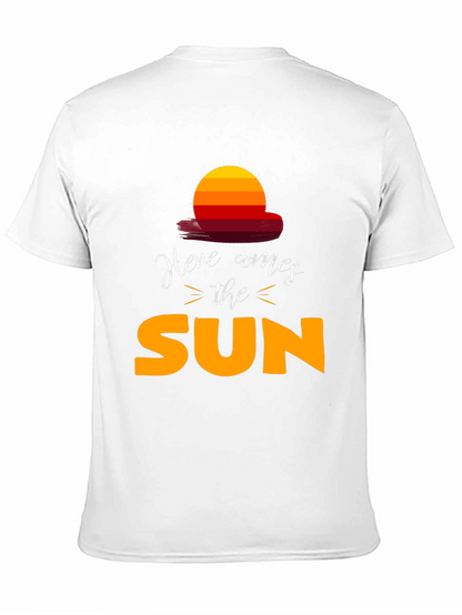 Camiseta Negra Here Comes The Sun Unisex