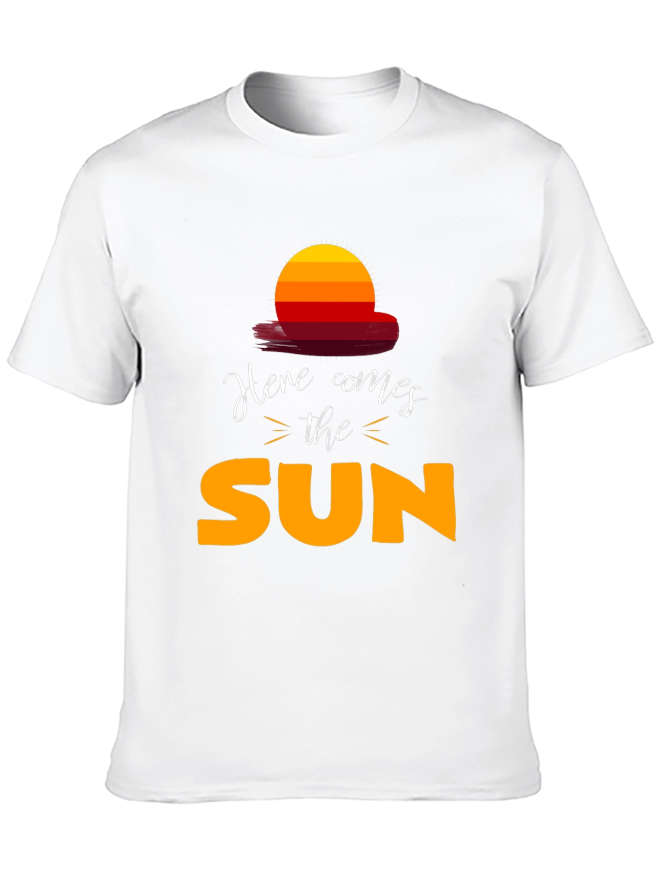 Camiseta Negra Here Comes The Sun Unisex